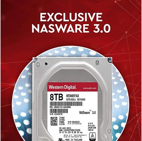 WD Red 8TB NAS Internal Hard Drive 5400 RPM Class, SATA 6 Gb/s, 256 MB ...