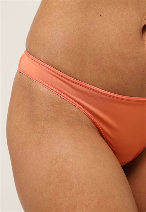 Calcinha She Lingerie Fio Dental Microfibra Laranja Compre Agora