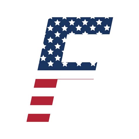 English Alphabet With Usa Flag Letter F With American Flag Free Vector