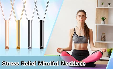 Umorismo Pcs Stress Relief Necklaces Mindful Breathing Necklace