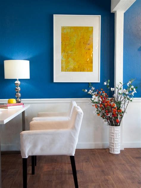 Bold Contemporary Office With Primary Color Palette | HGTV