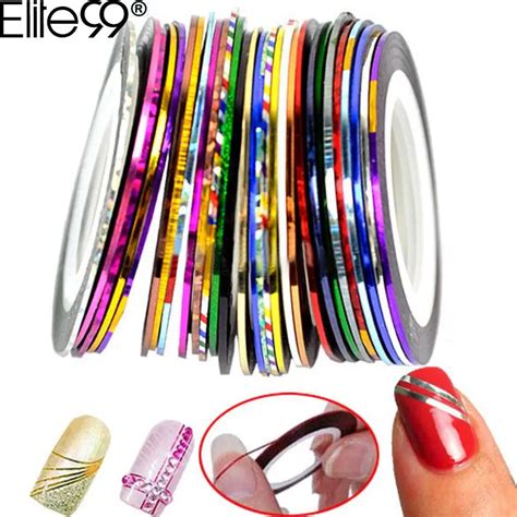 Elite99 Striping Tape Line Nail Art Tips Decoration Sticker Nail 10pcs