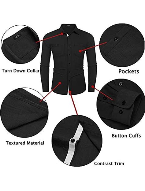 Buy Coofandy Mens Slim Fit Dress Shirt Business Casual Button Down