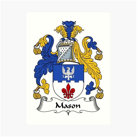 "Mason Coat of Arms / Mason Family Crest" Art Print by ScotlandForever | Redbubble