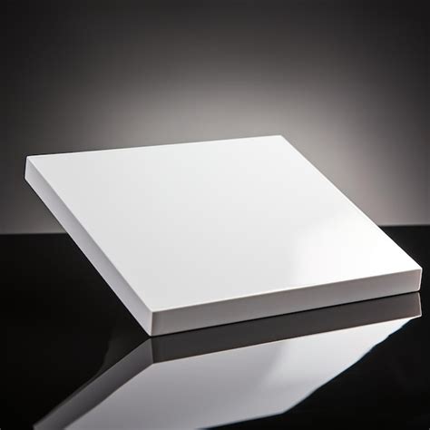 Premium Photo White Square Glossy Acrylic Sheet