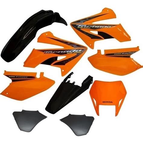 Kit Carenagem Adesivado Xr 250 Tornado Laranja 2008 9 Peças