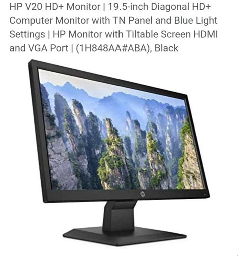 Black Hp Tft Monitors Screen Size Maximum Display