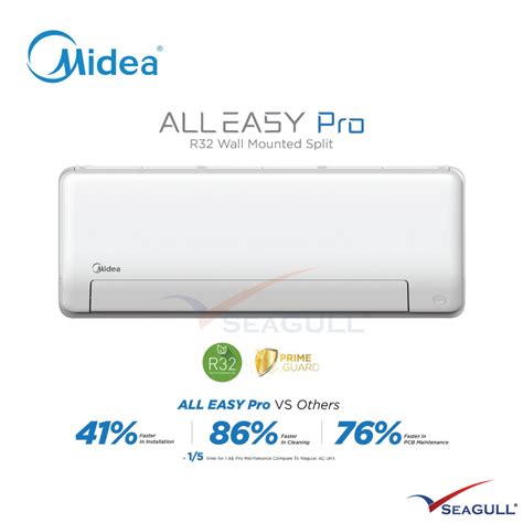 Midea Non Inverter R32 Wall Mounted All Easy Pro 15hp Aircon Specialist And Supplier Malaysia