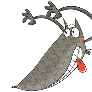 Hungry Wolf Cartoon With Knife Clip Art Library