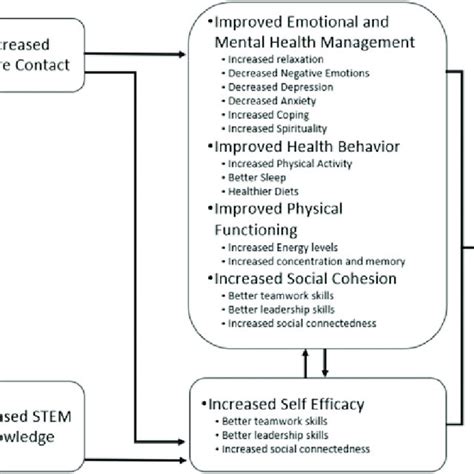 Conceptual Model Of NBE Impacts On HRQoL And STEM Knowledge HRQoL