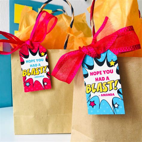 Supergirl Party Favors Tags Printable Pigsy Party Pigsyparty