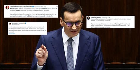 Polki o słowach Mateusza Morawieckiego podczas exposé obrzydliwość