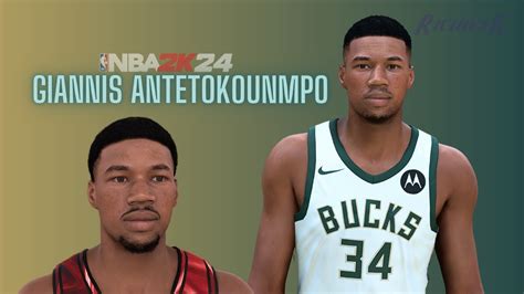 Giannis Antetokounmpo Face Creation Nba 2k24 Youtube