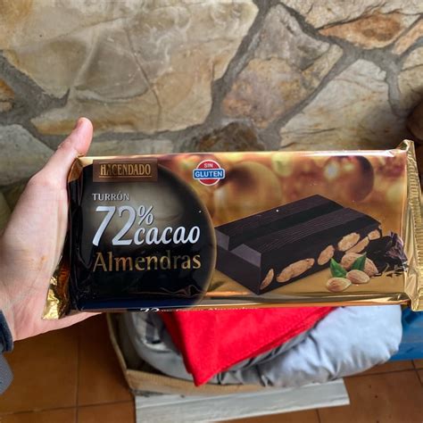 Hacendado Turrón 72 Cacao Almendras Chocolate Negro Review abillion