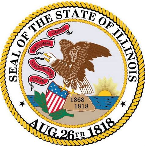 State Seal And State Government Executive Legislative And Judicial