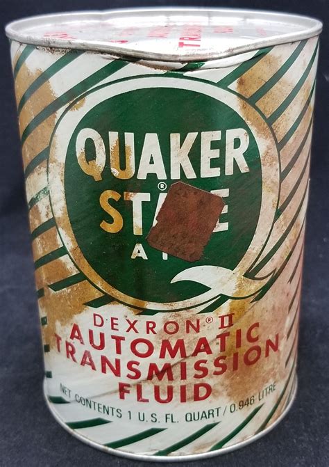 Vintage 1970s 1980s Quaker State 1 Quart Automatic Transmission Fluid