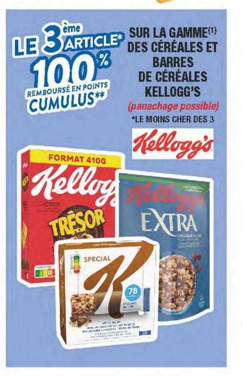 Promo La Gamme Des Céréales Et Barres De Céréales Kellogg s chez Migros