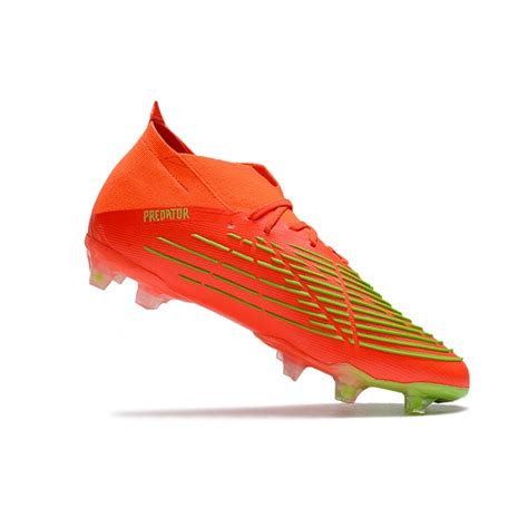 Adidas Predator Edge Fg Rouge Solaire Vert Solaire Equipe Noir