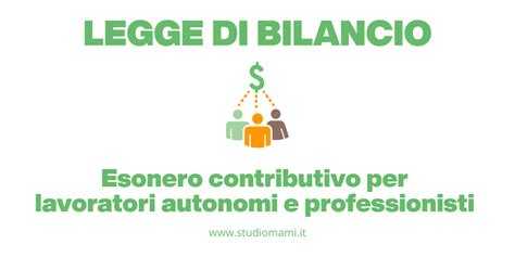 Esonero Contributivo Per Lavoratori Autonomi E Professionisti In Legge