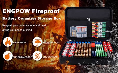 Batterie Aufbewahrungsbox Feuerfeste Batteriebox Tragetasche Mit Tester