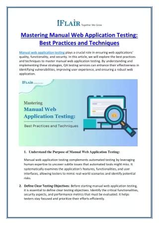 PPT Best Practices For Web Application Testing PowerPoint