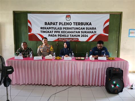 Kapolsek Sukahaji Hadiri Rapat Pleno Rekapitulasi Penghitungan Dan