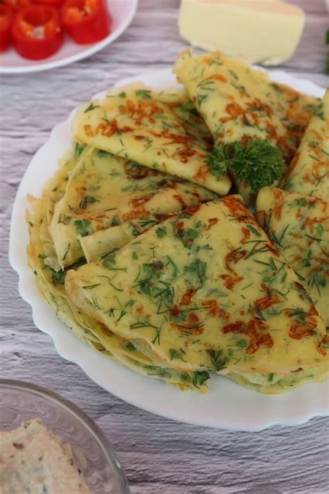 Kr Uter K Se Blini Herzhafte Kr Uterpfannkuchen Mit K Se