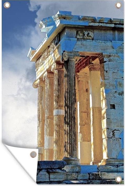 Affiche De Jardin Du Temple Grec En Vrac 120x180 Cm Toile De Jardin