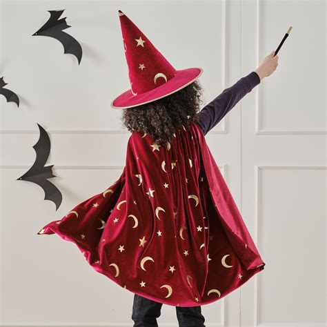 Burgundy Velvet Magician Costume Kids Halloween Costumes | Ginger Ray