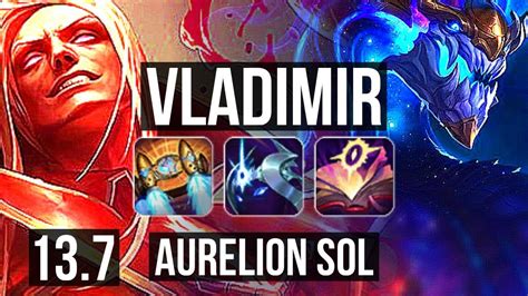 VLAD Vs AURELION SOL MID 8 2 10 500 Games Godlike KR Master