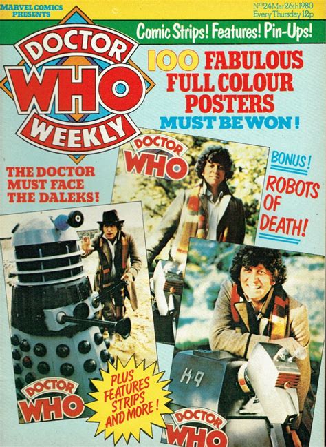 Doctor Who Weekly Uk Magazine No 24 March 26th 1980