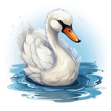 El Vector Del Cisne Es Lindo Vector Premium