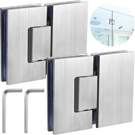 Glass Shower Door Hinges 180 Degree 2 Pack Frameless Glass To Glass Hinge For 8mm 12mm