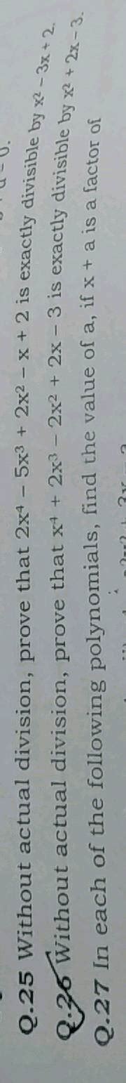 Without Actual Division Prove That X 4 4x 2 12x 9 Is Exactly