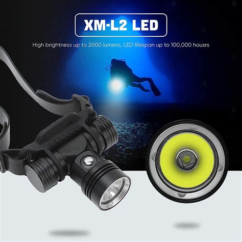 Xlentgen Super Bright Dive Lights Scuba Diving Headlight Ipx