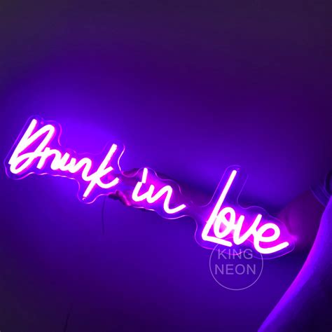 Custom Neon Sign Drunk In Love Neon Sign Custom Wedding Neon Etsy