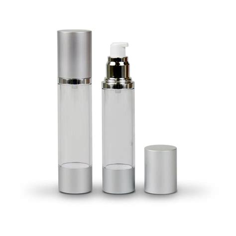 Ml Clear With Silver Airless Serum Bottle With Cap New Directions