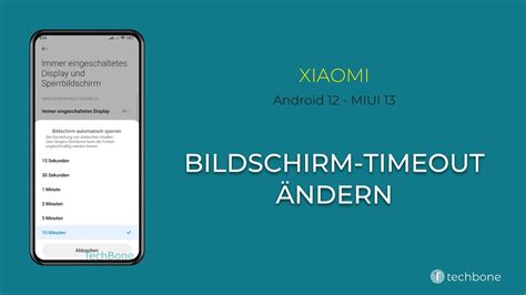 Bildschirm Timeout ändern Xiaomi Android 12 MIUI 13 YouTube