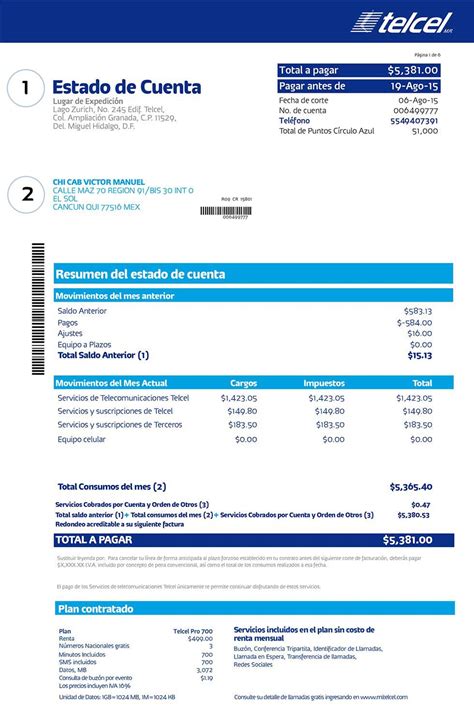 Factura Tu Recibo De Telcel Gu A Pr Ctica Y Detallada