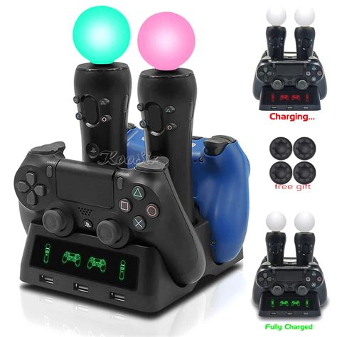 Ps4 Slim Pro Controller Ps Move Vr Motion Joystick Pad Charger Base