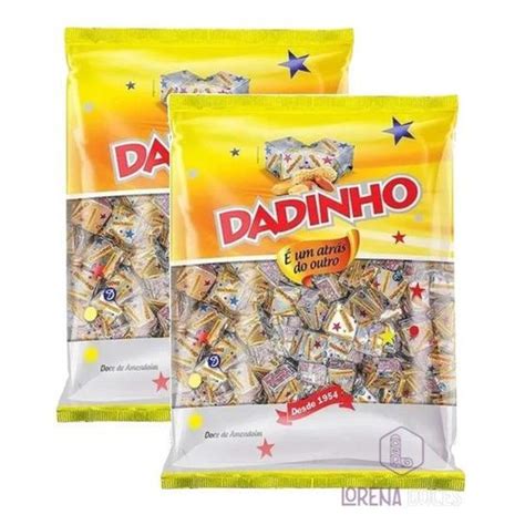 Kit 2 Bala Dadinho 600g Doce De Amendoim Tradicional Dizioli Balas