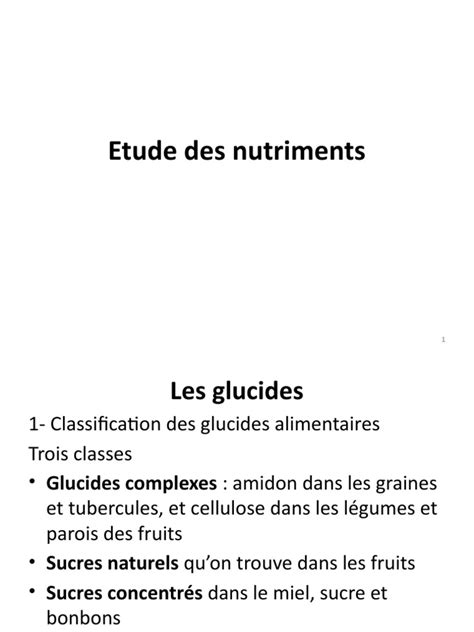Cours 4 Et Schéma Métabolisme Nutriments Pdf Glucide Glucose