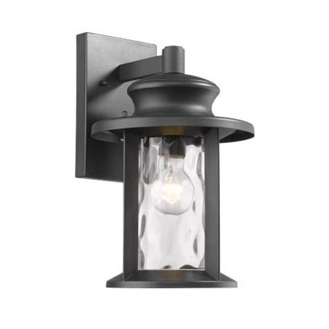 Chloe Lighting Owen Transitional Light Textured Black Outdoor Wall