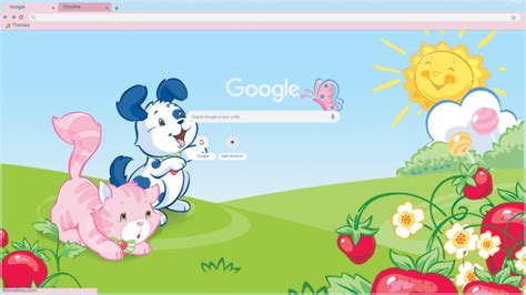 Strawberry Shortcake Custard Pupcake Chrome Theme ThemeBeta