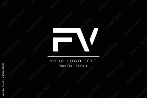 Fv Letter Logo Design Creative Modern F V Letters Icon Vector