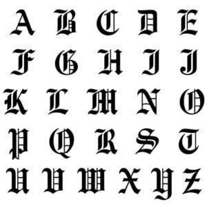 Free Printable Alphabet Letters Old English Calligraphy Letters