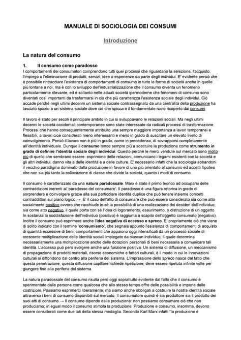 Manuale Di Sociologia Dei Consumi Manuale Di Sociologia Dei Consumi