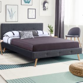 Lit Scandinave X Cm Gris Au Style Nordique Oslo Id Market