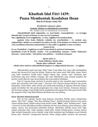 Khutbah Idul Fitri Revised Pdf