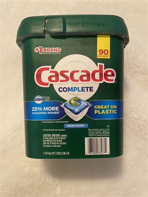 Cascade Complete Fresh Scent Dishwasher Detergent 90 Ct Actionpacs